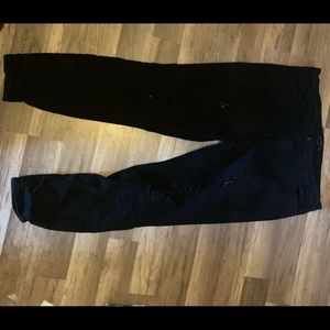 FTF black distressed jeans.